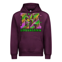 Mauve Wine mardi gras louisiana fleur de lis Urban Hoodie - Jasminsmagicworld