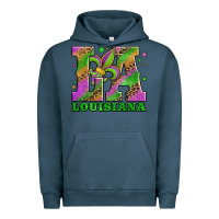 Pigment Midnight Navy mardi gras louisiana fleur de lis Urban Hoodie - Jasminsmagicworld
