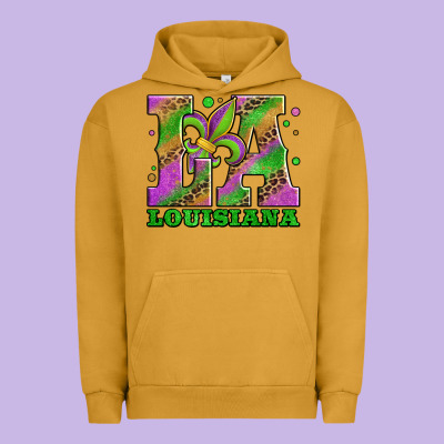 Mardi Gras Louisiana Fleur De Lis Urban Hoodie Designed By Jasminsmagicworld