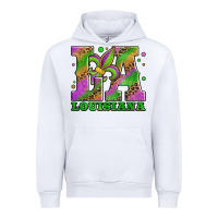 White mardi gras louisiana fleur de lis Urban Hoodie - Jasminsmagicworld