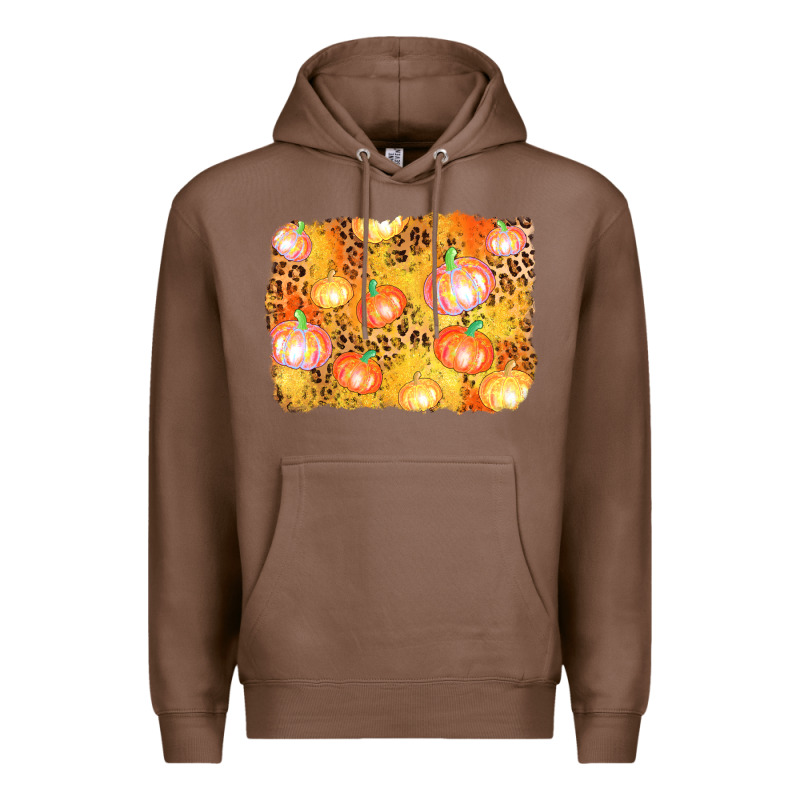 Fall Pumpkin Background Premium Hoodie by AdoDesignShop | Teevron