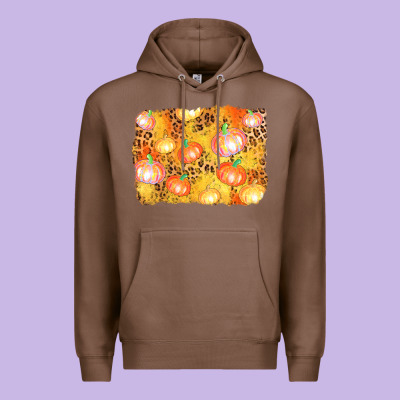 Fall Pumpkin Background Premium Hoodie Designed By Adodesignshop