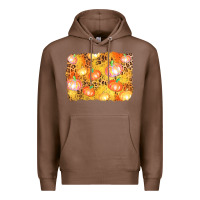 Chestnut fall pumpkin background Premium Hoodie - AdoDesignShop