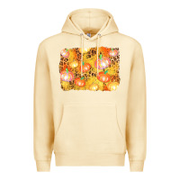 Pina Colada fall pumpkin background Premium Hoodie - AdoDesignShop