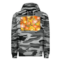 Slate Camo fall pumpkin background Premium Hoodie - AdoDesignShop