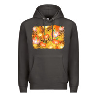 Smoke fall pumpkin background Premium Hoodie - AdoDesignShop