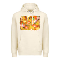 Tofu fall pumpkin background Premium Hoodie - AdoDesignShop