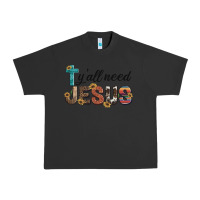 Pigment Black y'all need jesus Urban Heavy Tee - Artiststas