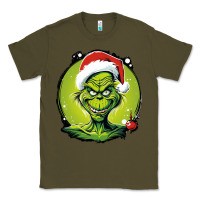 Army Green Grinch Classic Tee - Unal Design