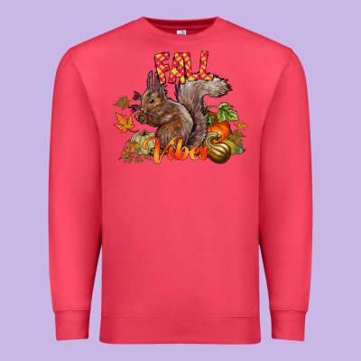 Fall Vibes Squirrel Premium Sweatshirt Designed By Cowhidedigitalart