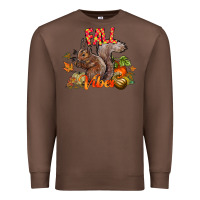 Chestnut Fall Vibes Squirrel Premium Sweatshirt - CowhideDigitalArt