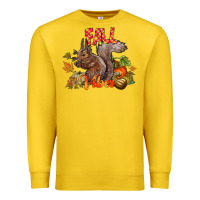 Lemon Fall Vibes Squirrel Premium Sweatshirt - CowhideDigitalArt