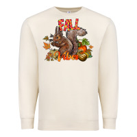 Sandshell Fall Vibes Squirrel Premium Sweatshirt - CowhideDigitalArt