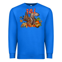 True Royal Fall Vibes Squirrel Premium Sweatshirt - CowhideDigitalArt