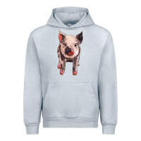 Heather Grey pig Urban Hoodie - BarkalooDesign