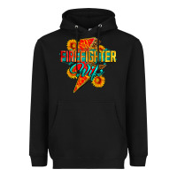 Black firefighter wife with lightning bolt Heavyweight Hoodie - Zillion Design Studio