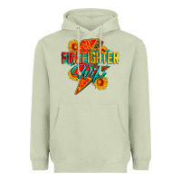 Matcha firefighter wife with lightning bolt Heavyweight Hoodie - Zillion Design Studio