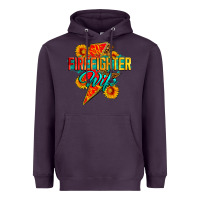 Plum firefighter wife with lightning bolt Heavyweight Hoodie - Zillion Design Studio