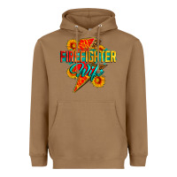 Toasted Coconut firefighter wife with lightning bolt Heavyweight Hoodie - Zillion Design Studio