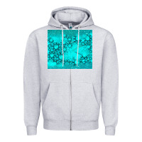 Heather Grey turquoise gemstone Zipper Hoodie - RanaPortraitStore