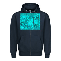 Navy turquoise gemstone Zipper Hoodie - RanaPortraitStore