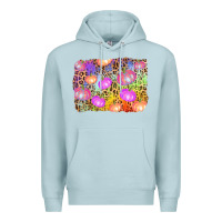 Blue Mist colourful pumpkin background Premium Hoodie - AdoDesignShop