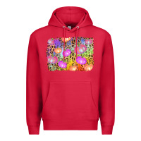 Cardinal colourful pumpkin background Premium Hoodie - AdoDesignShop