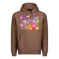Chestnut colourful pumpkin background Premium Hoodie - AdoDesignShop