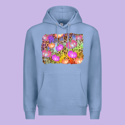 Colourful Pumpkin Background Premium Hoodie Designed By Adodesignshop