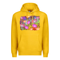 Lemon colourful pumpkin background Premium Hoodie - AdoDesignShop