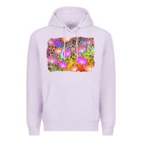 Lilac colourful pumpkin background Premium Hoodie - AdoDesignShop