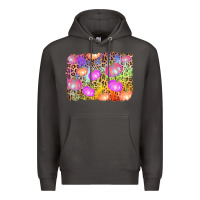 Smoke colourful pumpkin background Premium Hoodie - AdoDesignShop