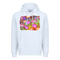 White colourful pumpkin background Premium Hoodie - AdoDesignShop