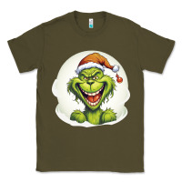 Army Green Grinch Classic Tee - Unal Design