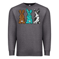 Charcoal Heather Western Happy Easter peeps Premium Sweatshirt - Neo Western