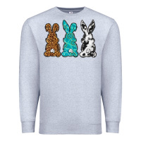 Heather Grey Western Happy Easter peeps Premium Sweatshirt - Neo Western