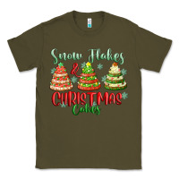 Army Green snow flakes and christmas cakes Classic Tee - FaDigitalArtStudio