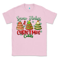 Bubblegum Pink snow flakes and christmas cakes Classic Tee - FaDigitalArtStudio