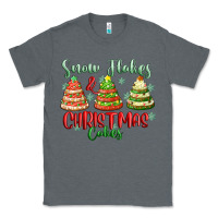 Charcoal Heather snow flakes and christmas cakes Classic Tee - FaDigitalArtStudio