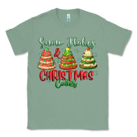 Sage snow flakes and christmas cakes Classic Tee - FaDigitalArtStudio