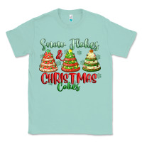 Seafoam snow flakes and christmas cakes Classic Tee - FaDigitalArtStudio