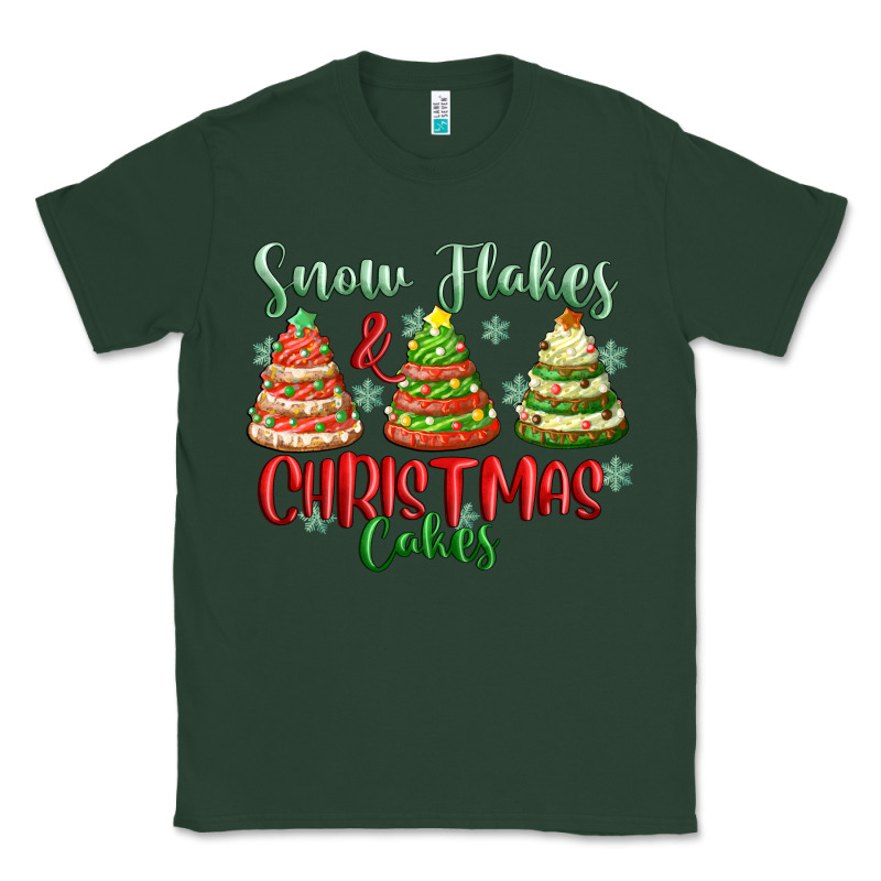 Snow Flakes And Christmas Cakes Classic Tee by FaDigitalArtStudio | Teevron