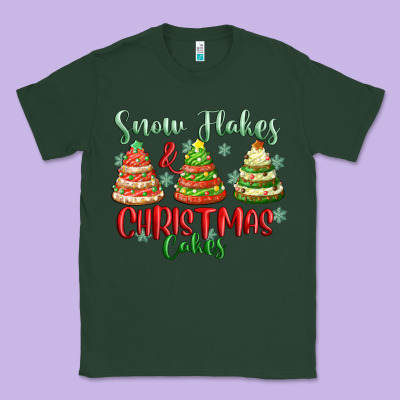 Snow Flakes And Christmas Cakes Classic Tee Designed By Fadigitalartstudio