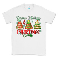 White snow flakes and christmas cakes Classic Tee - FaDigitalArtStudio