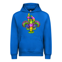 Cobalt mardi gras crawfish fleur de lis Urban Hoodie - Jasminsmagicworld