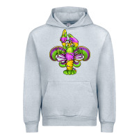 Heather Grey mardi gras crawfish fleur de lis Urban Hoodie - Jasminsmagicworld