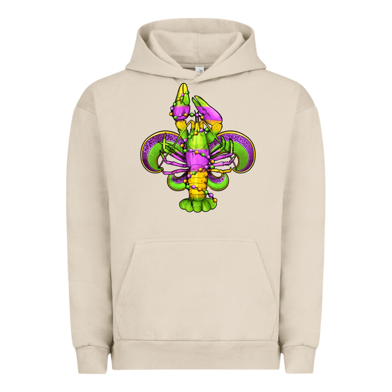 Mardi Gras Crawfish Fleur De Lis Urban Hoodie by Jasminsmagicworld | Teevron