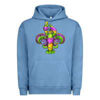 Pigment Pebble Blue mardi gras crawfish fleur de lis Urban Hoodie - Jasminsmagicworld