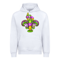 White mardi gras crawfish fleur de lis Urban Hoodie - Jasminsmagicworld
