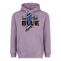 Lavender back the blue with lightning bolt Heavyweight Hoodie - Zillion Design Studio